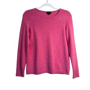 Women’s TALBOTS 100% Pure Cashmere Crewneck Pullover Sweater Pink Sz S Petites